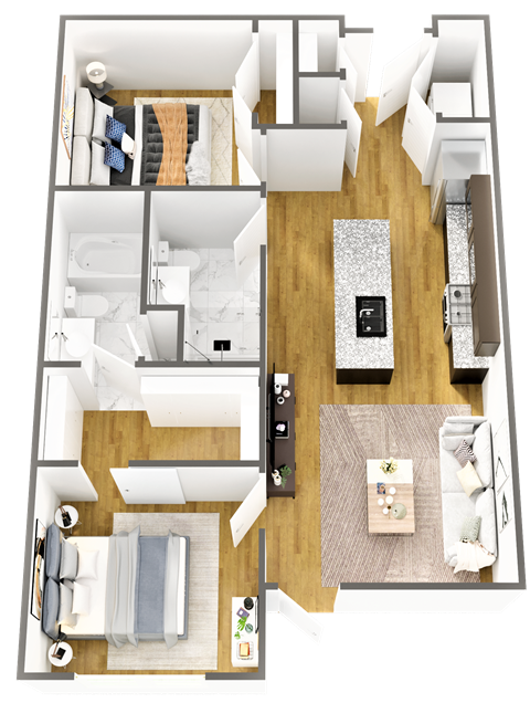 Soul Floor Plan at Wesmont, Indianapolis, IN, 46202